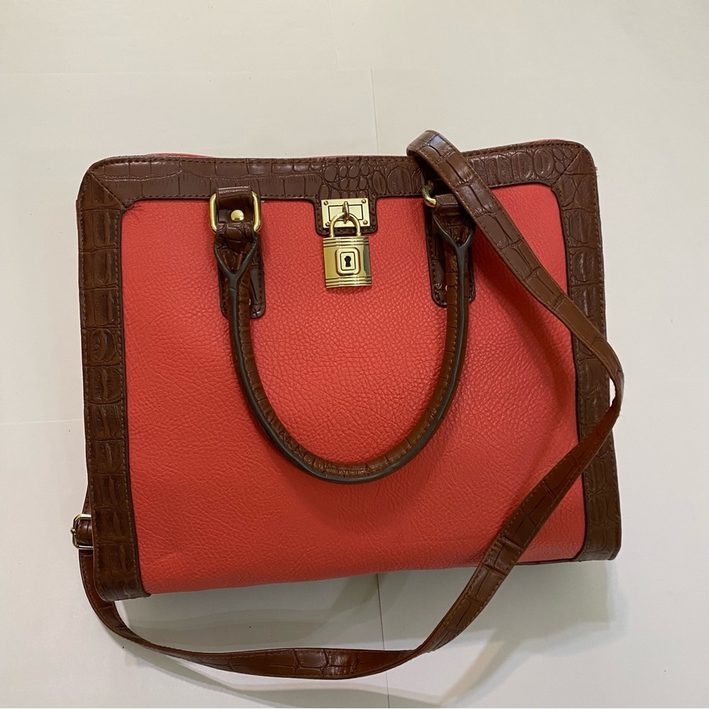 Handbag! Peach and brown